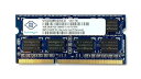 【中古】NANYA NT4GC64B8HG0NS-DI 4GB ノートブック SODIMM DDR3 PC128001600 UNBUF 1.5v 2RX8 204P 512MX64 256mX8 C(2)