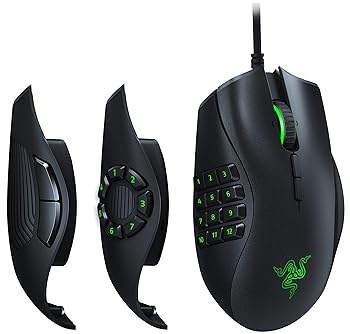 【中古】Razer Naga Trinity サイドボタンを2/7/12ボタンに付け替え可能 USB MMO/MOBAゲーミングマウス ブラック 日本正規代理店品 RZ01-02410100-R3M1
