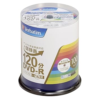 【中古】Verbatim バーベイタム 1回録画用 DVD-R CPRM 120分 100枚 ホワイトプリンタブル 片面1層 1-16倍速 VHR12JP100V4 【中古】Verbatim バーベイタム 1回録画用 DVD-R CPRM 120分 100枚 ホワイトプリンタブル 片面1層 1-16倍速 VHR12JP100V4