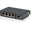 【中古】StarTech.com 5ポート産業用スイッチングハブ DINレールに取付け可能 IES5102