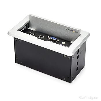 【中古】StarTech.com 会議用テーブルAVコネクティビティBOX 埋め込み型 充電USBポート HDMI/VGA/Displ..