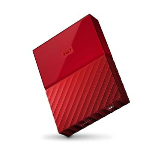 【中古】WD ポータブルHDD 4TB USB3.0 レッド 暗号化 パスワード保護 3年 My Passport WDBYFT0040BRD-WESN
