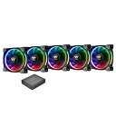 【中古】Thermaltake Riing Plus 12 RGB Radiator Fan TT Premium Edition -5Pack- ケースファン FN1088CL-F054-PL12SW-A