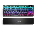 【中古】SteelSeries ゲーミングキーボード テンキーレス 赤軸 有線 日本語配列 有機ELディスプレイ搭載 Apex 7 TKL Red Switch 64649