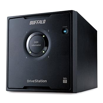 【中古】バッファロー BUFFALO RAID 5 USB3.0 外付ハードディスク 4ドライブ 16TB HD-QL16TU3/R5J
