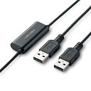 【中古】エレコム リンクケーブル PC自動切替器 引越し等のデータ移行に コピー&ペースト/ドラッグ&ドロップ対応 ブラック UC-TV3BK