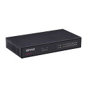 【中古】BUFFALO Giga対応 金属筺体 電源内蔵 8ポート ブラック スイッチングハブ 日本メーカー LSW5-GT-8NS/BK