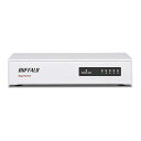 【中古】BUFFALO Giga対応 金属筺体 電源内蔵 5ポート ホワイト スイッチングハブ LSW4-GT-5NS/WH