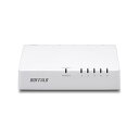 【中古】バッファロー BUFFALO 10/100Mbps対応 プラスチック筺体 AC電源 5ポート ホワイト スイッチングハブ LSW4-TX-5EPL/WHD