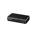 【中古】バッファロー BUFFALO Giga対応 プラスチック筐体 AC電源 5ポート LSW6-GT-5EP/BK ブラック スイッチングハブ マグネット 壁掛け設置対応