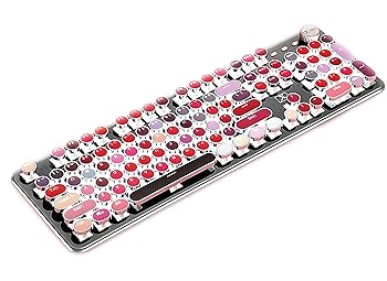 【中古】CORN K520 リップスティック タイプライター メカニカル ゲームキーボード メタルパネル ラウンド レトロ バックライト 104キー ブルー スイッチ 【中古】CORN K520 リップスティック タイプライター メカニカル ゲームキーボード メタルパネル ラウンド レトロ バックライト 104キー ブルー スイッチ