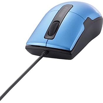 Trackball - 【中古】バッファローサプライ 有線BlueLEDマウス 静音/3ボタン Sサイズ ブルー BSMBU26SSBL ds-1707349
