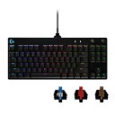 【中古】Logicool G ロジクール G PRO X ゲーミングキーボード テンキーレス 有線 GXスイッチ クリッキー 日本語配列 LIGHTSYNC RGB 着脱式ケーブル G-PK