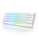 【中古】HK GAMING GK61 メカニカルゲーミングキーボード - 61キー マルチカラー RGB イルミネーション LED バックライト 有線 プログラム可能 PC/Macゲ