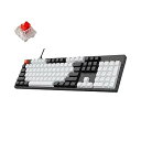 【中古】Keychron C2 フルサイズ 104キー 有線メカニカルゲーミングキーボード Macレイアウト用 Gateron G Pro レッドスイッチ/ホワイトLEDバックライト/