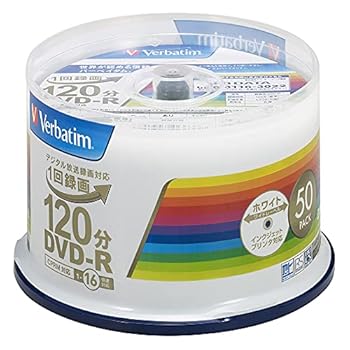【中古】バーベイタムジャパンVerbatim Japan 1回録画用 DVD-R CPRM 120分 50枚 ホワイトプリンタブル 片面1層 1-16倍速 VHR12JP50V4