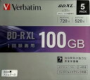 【中古】バーベイタム 4倍速対応BD-R XL 5枚パック 100GB ホワイトプリンタブル VBR520YP5D1