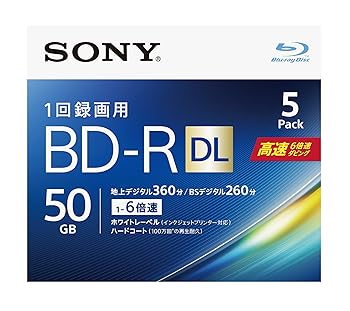 【中古】ソニー ブルーレイディスク BD-R DL 50GB 1枚あたり地デジ約6時間 1回録画用 5枚入り 6倍速ダビング対応 ケース 5BNR2VJPS6 【中古】ソニー ブルーレイディスク BD-R DL 50GB 1枚あたり地デジ約6時間 1回録画用 5枚入り 6倍速ダビング対応 ケース 5BNR2VJPS6