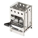 【中古】BUNDOKバンドックボックス ストーブ BD-470 焚火台 キャンプ ツーリング シルバー