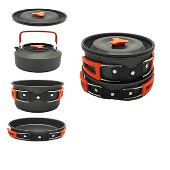 【中古】TOYMYTOY キャンプクッカー クッカーセット キャンプ 皿 キャンプ用鍋 アウトドア調理器具セッ..