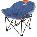 【中古】OUTDOOR LIVING SUNTIME ソファチェア 特大パッド入りムーン レジャー ポータブル 安定 快適 折りたたみ椅子 キャンプ ハイキング...