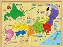 【中古】木製 パズル日本地図