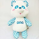 【中古】AAA えパンダ ギンガム チェック BIG ぬいぐるみ 與真司郎 ブルー 青 えーパンダ(3)