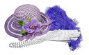 【中古】Girls Tea Party Dress Up Play Set with Purple Sun Hat Boa Faux Pearl Necklace and Gloves Kaylee