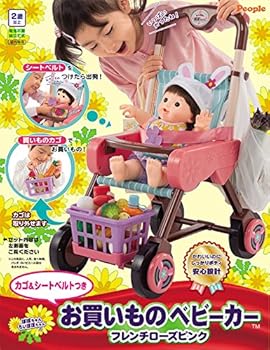 【中古】ぽぽちゃん お買いものベビーカーフレンチローズピンク