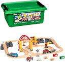 【中古】BRIO ブリオ WORLD カーゴレールデラックスセット 全54ピース 対象年齢 3歳 電動車両 電車 おもちゃ 木製 レール 33097