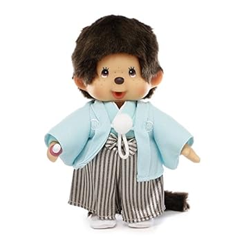【中古】モンチッチ ぬいぐるみ 男の子 S 紋付袴 高さ約20cm 256327