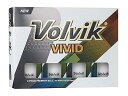 【中古】Volvik Vivid マット仕上げ カラーゴルフボール 1ダース Dozen ホワイト