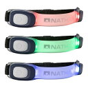 【中古】ネイサンNATHAN ビジビリティ LED ライト アームバンド NS5061 ライトベンダー ミニ R 夜間 安全 アームバンド 電池式 レッド グリーン ブルー