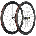 【中古】ウィンドブレーバイク SUPERTEAM 50mm クリンチャ ーホイールセット700c 23mm ロードバイク カーボン ホイール ブラック