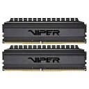 【中古】Patriot Memory Viper4 Blackout Series DDR4 3000MHz PC4-24000 8GB 4GB x 2枚 プレミアムブラックヒートシンク デスクトップ用メモリ PVB48G30