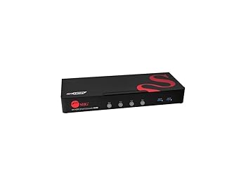【中古】SIIG 4ポート HDMI 2.0 4K HDR KVMスイッチ スマートコンソール USB 3.0マルチメディア CE-H25611-S1