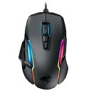 【中古】ROCCAT Kone AIMO Remastered RGBA スマートカスタマイズ USB-A ゲーミングマウス 光学式 Owl-Eye 16K, サイドボタン ブラック 国内正規品 ドイ