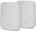 【中古】メーカー生産終了品 NETGEAR Orbi メッシュWiFi6 Micro AX1800 2台セット 無線lan ipv6対応 ルーター 11ax ipv6対応 DS-Litev6プラス 3 カバー範