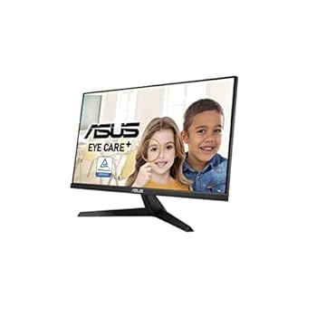 【中古】ASUS モニター Eye Care VY249HE 23.8インチフルHDIPS抗菌加工75Hz1msHDMI,VGAブルーライト軽減休憩リマインダーフリッカフリーVESA対応3