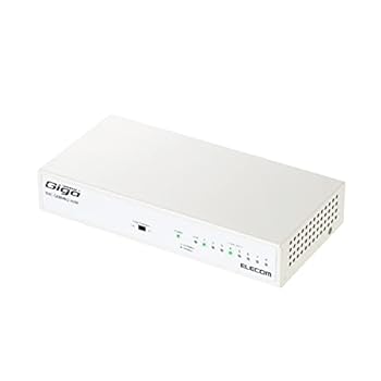 【中古】エレコム スイッチングハブ ギガビット 8ポート 金属筐体 マグネット付 電源内蔵 ホワイト EHC-G08MN2-HJW