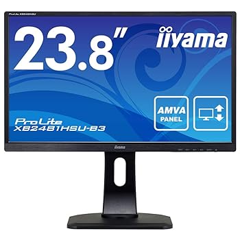 【中古】iiyama モニター ディスプレイ XB2481HSU-B3 23.8インチフルHDAMVAHDMI,D-sub,DisplayPort昇降ピボット3
