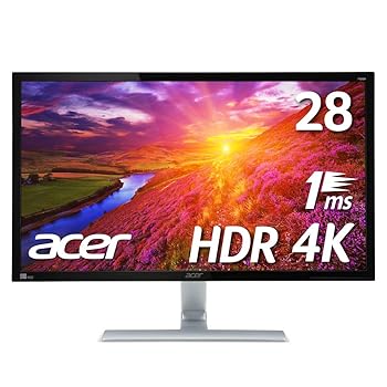 【中古】PS4 pro対応 Acer ゲーミングモニター 4K HDR ディスプレイ RT280KAbmiipx 28インチTN非光沢3840x21604K16:91msHDR10HDMI2.0×2DisplayPort v1.