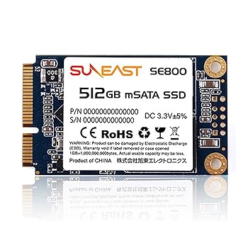 【中古】SUNEAST サンイースト SSD 内蔵SSD mSATA 3.0 6Gbs 3D TLC 国内3 512GB