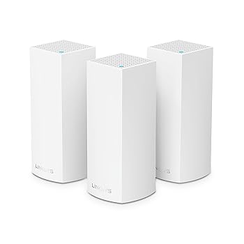 【中古】Linksysリンクシス WHW0303 WiFi 5ホールホームメッシュシステム: トライバンド867+867+400 Mbps無線LANルーター3台パック3 - PS5、iPhone動作確