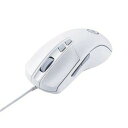 【中古】エレコム ゲーミングマウス光学式8000万回耐久スイッチ6200dpi5ボタン有線ホワイト M-G01URWH