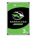 【中古】BarraCuda 7200シリーズ 3.5inch SATA 6Gbs 3TB 7200rpm 64MB 4Kセクター