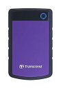 【中古】Transcend ポータブルHDD 4TB PS5PS4 メーカー動作確認済 耐衝撃 USB3.1 Gen1 3 TS4TSJ25H3Pパープル(2)