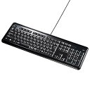 【中古】サンワサプライ USBハブ付キーボード 薄型メンブレン テンキー有り USB2ポート ブラック SKB-SL21UHBK(2)