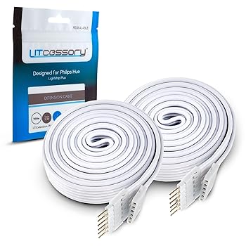 【中古】Litcessory 延長ケーブル 為に Philips Hue Lightstrip Plus 1m、 2 アイテム、 白 - 標準 6 ピン V3 【中古】Litcessory 延長ケーブル 為に Philips Hue Lightstrip Plus 1m、 2 アイテム、 白 - 標準 6 ピン V3