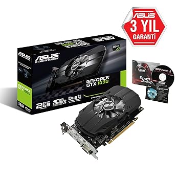 【中古】ASUS PH-GTX1050-2G NVIDIA GeForce GTX 1050 2 GB GDDR5 PCIe 3.0 x16 DVIグラフィックカード..